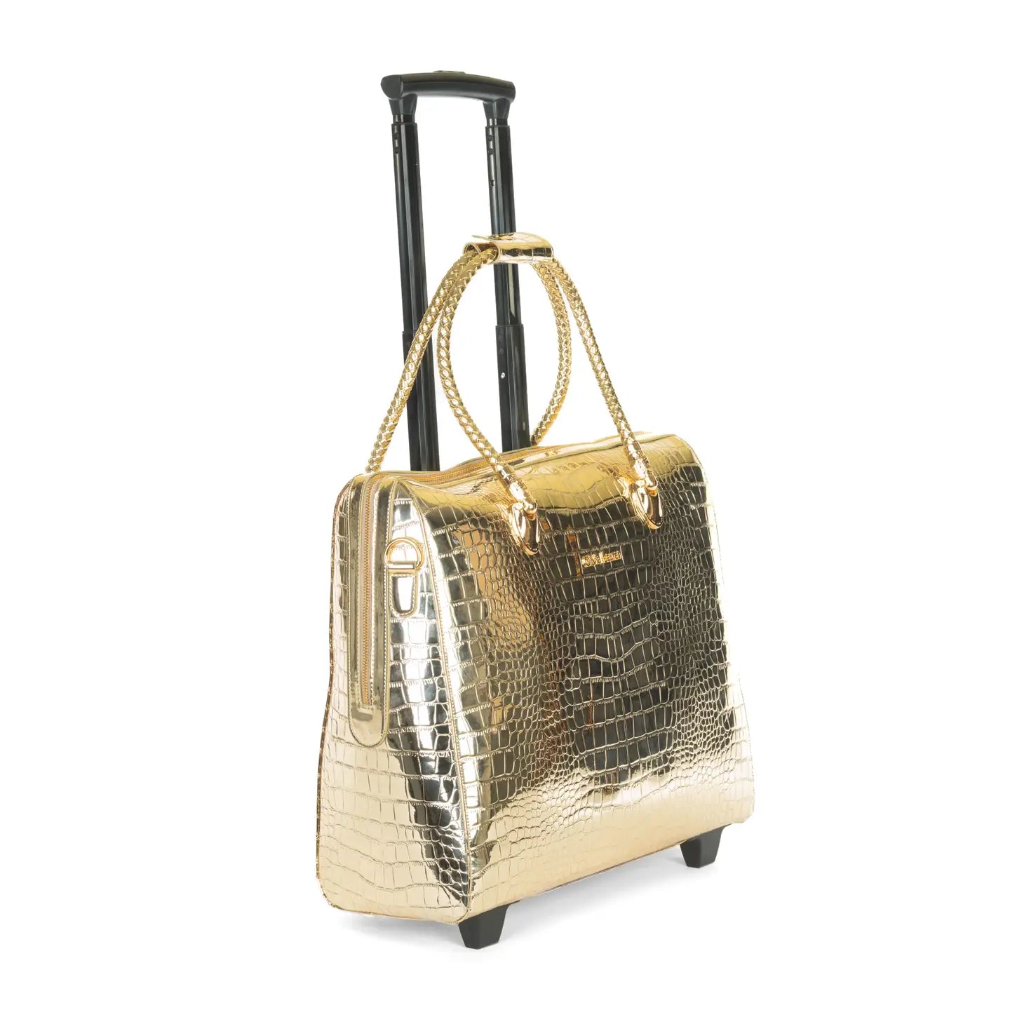 Croco gouden Labtoptrolley | Golden Ladies | Reizen