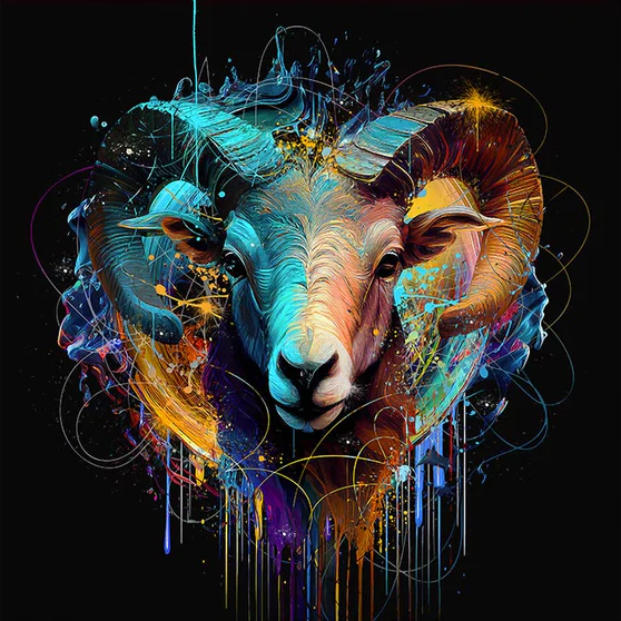 Colour Bélier | Glasplaat | 60 x 60  cm