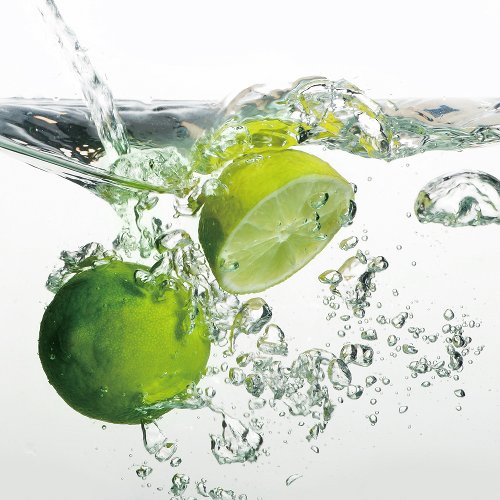 Limoen Splash I | Glasplaat | 60 x 60 cm