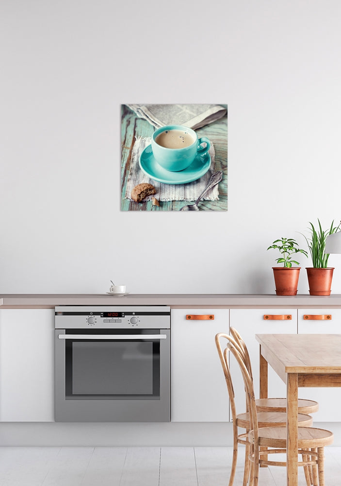 Kopje koffie glazenwasser | Glasplaat | 60 x 60 cm