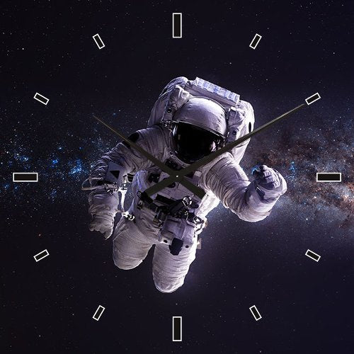 Wandklok Astronaut | Glasplaat | 60 x 60 cm