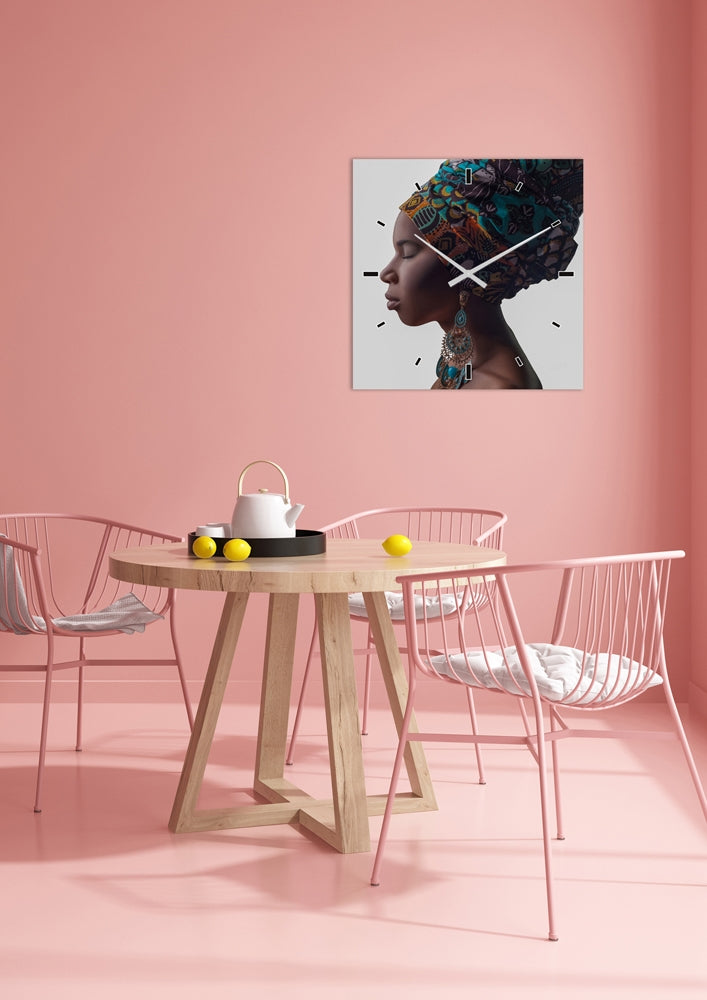 Wandklok Urban Beauty | Glasplaat | 60 x 60 cm