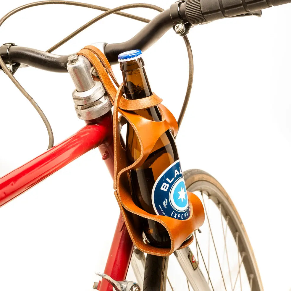 Fiets flestas | Luxe leren Fleshouder | Geweldig product