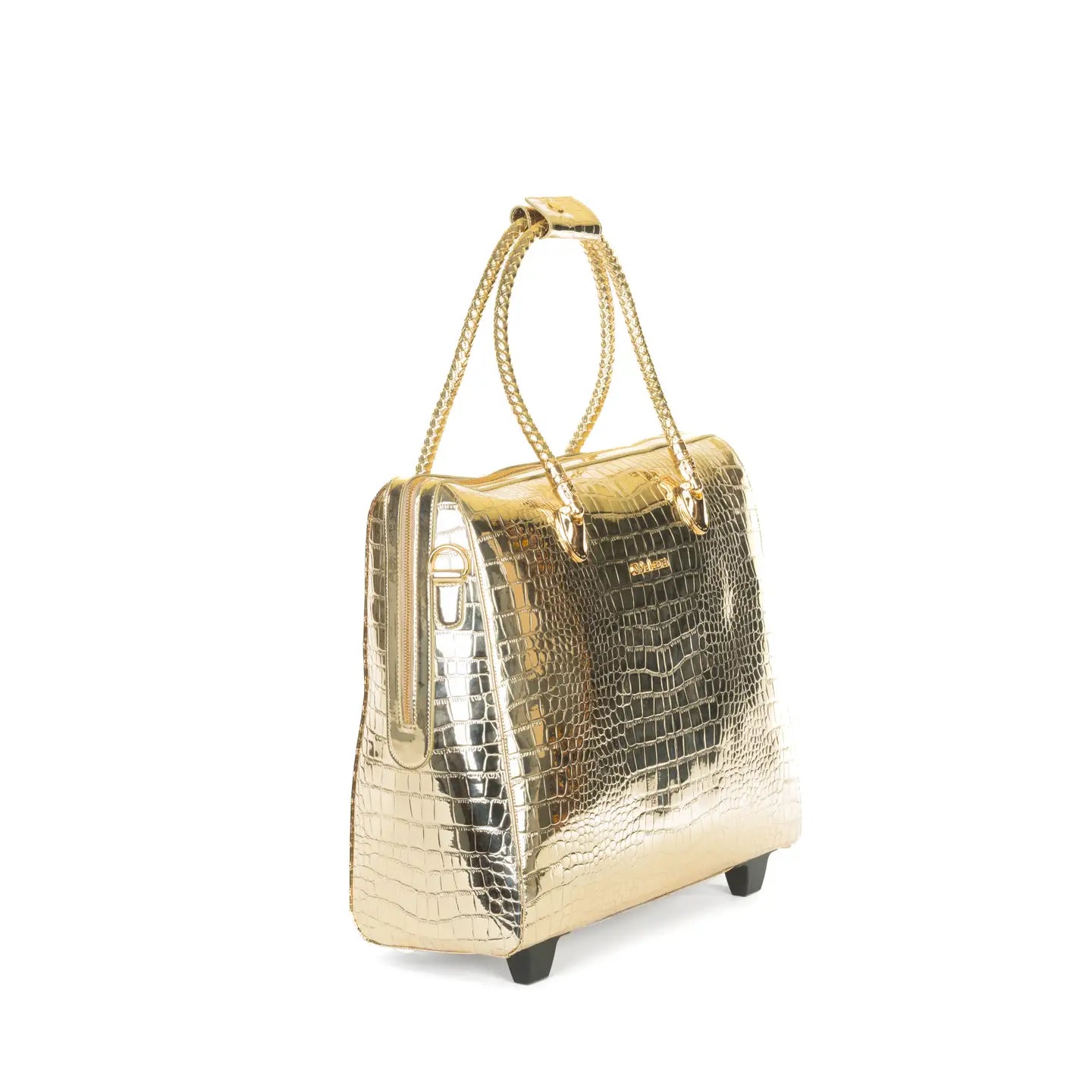 Croco gouden Labtoptrolley | Golden Ladies | Reizen